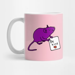 Purple Rat says Be Kind Mug